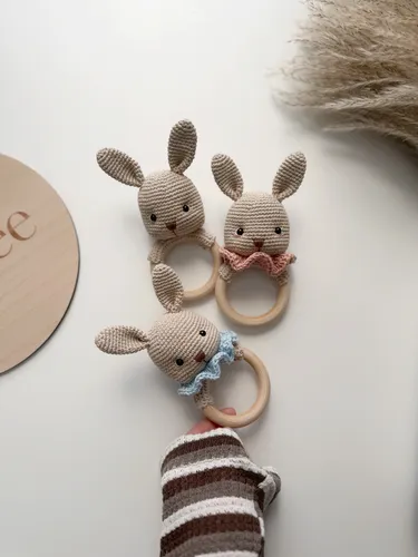 Háčkovaná hrkálka -Zajačik/Zajačica