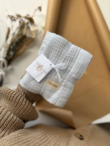 Mušelínová prikrývka -Modra