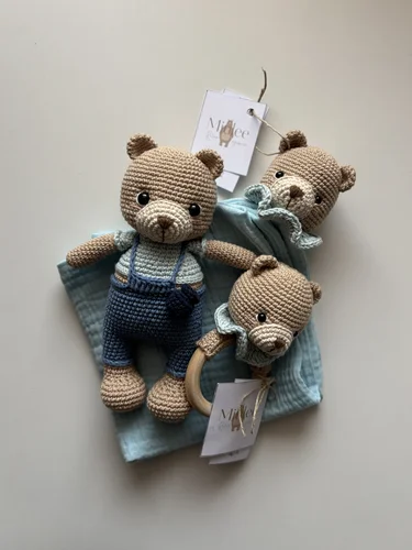 Set medvedík Bery -Modrá